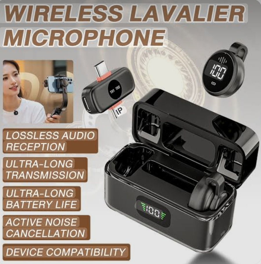 Micro Lavalier Sans Fil Professionnel (Lightning / Type-C)
