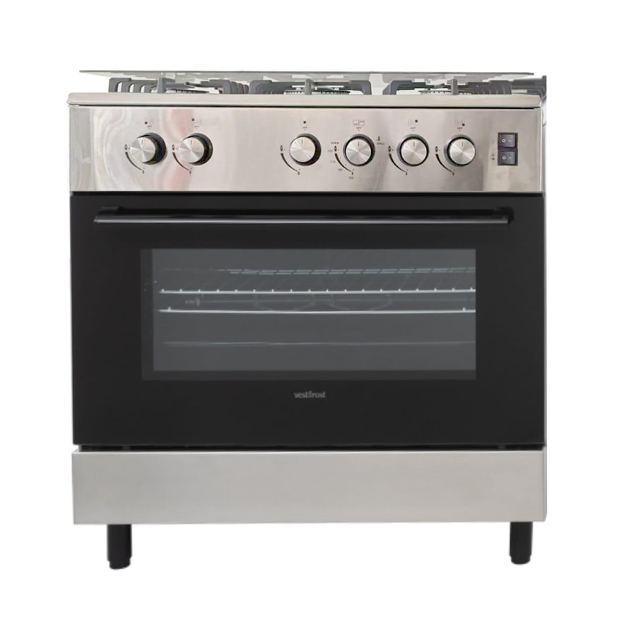 Cuisinière Technolux 5 feux 80x60 à gaz inox TEC80