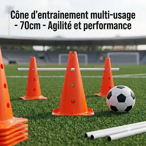 Cone d'entrainement multi - usage 70 cm pour agilité sportive