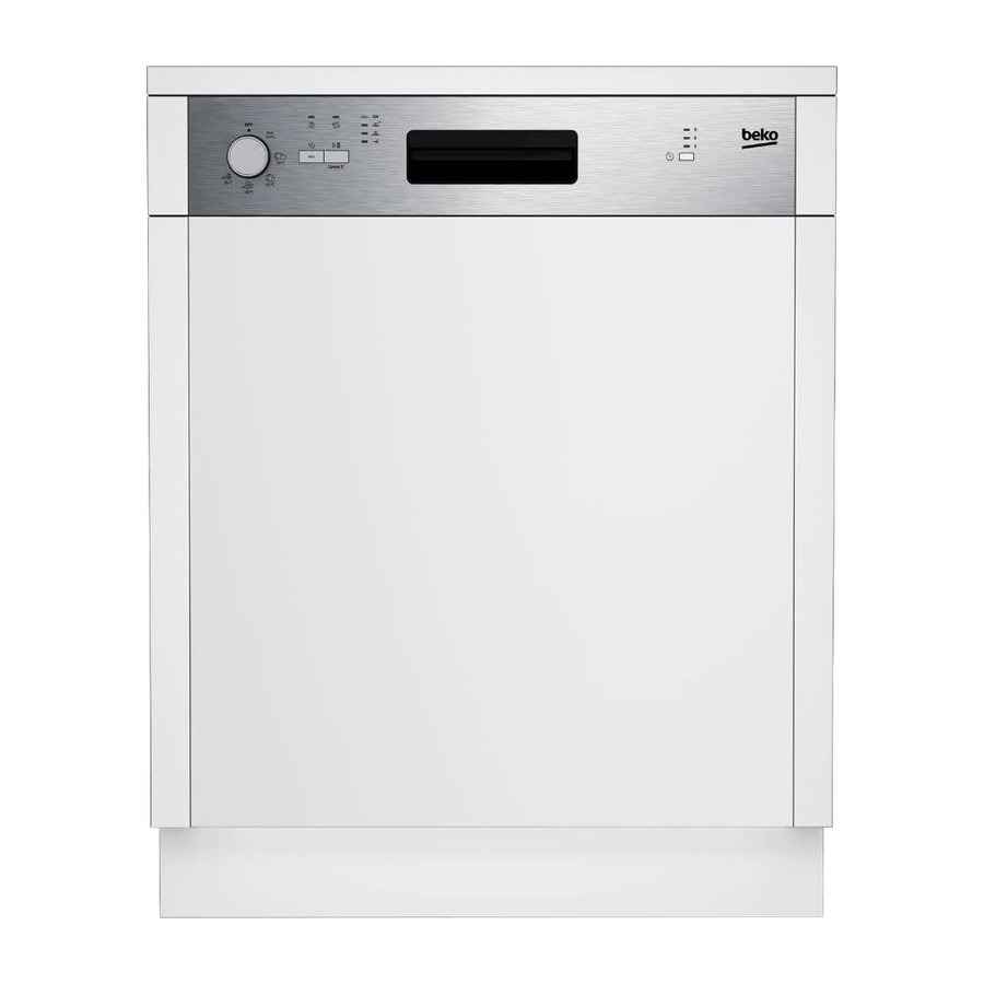 Lave-vaisselle Beko semi-encastrable 13 couverts bandeau apparent inox DSN05311X