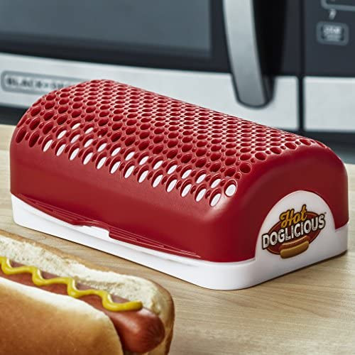HOT DOGLICIOUS - Cuiseur de saucisses à hot-dog pour micro-ondes