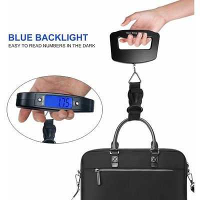 BALANCE ELECTRONIQUE PORTABLE - PESE-BAGAGE 50KG / 10g - Réf. 001