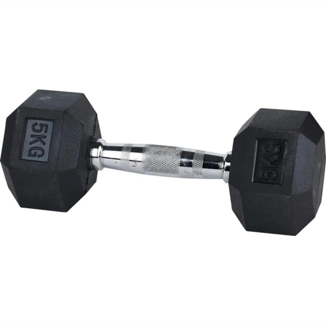 Haltères Biceps Hexagonaux 5 kg — Paire
