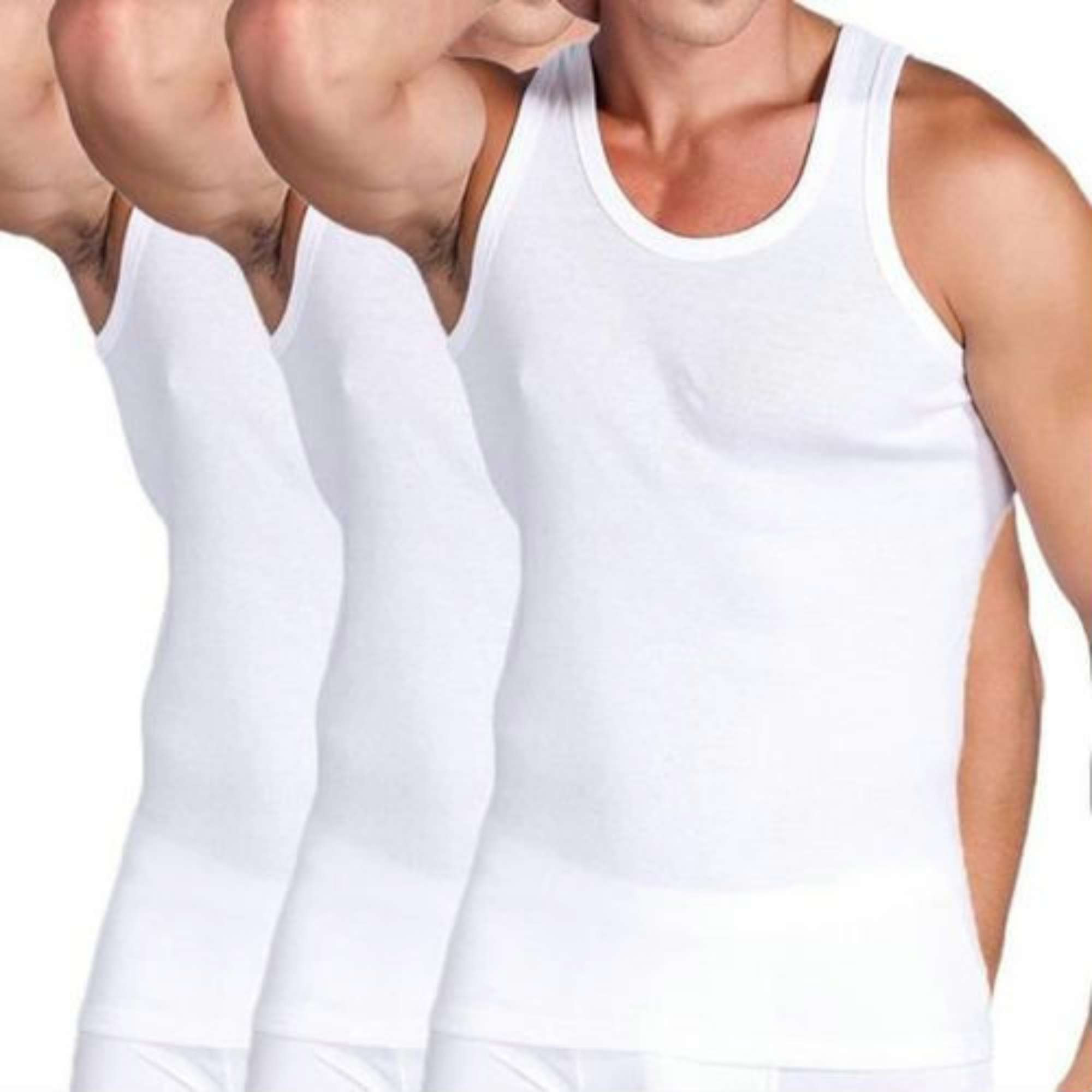 Packs de 3 debardeurs homme 100% coton

