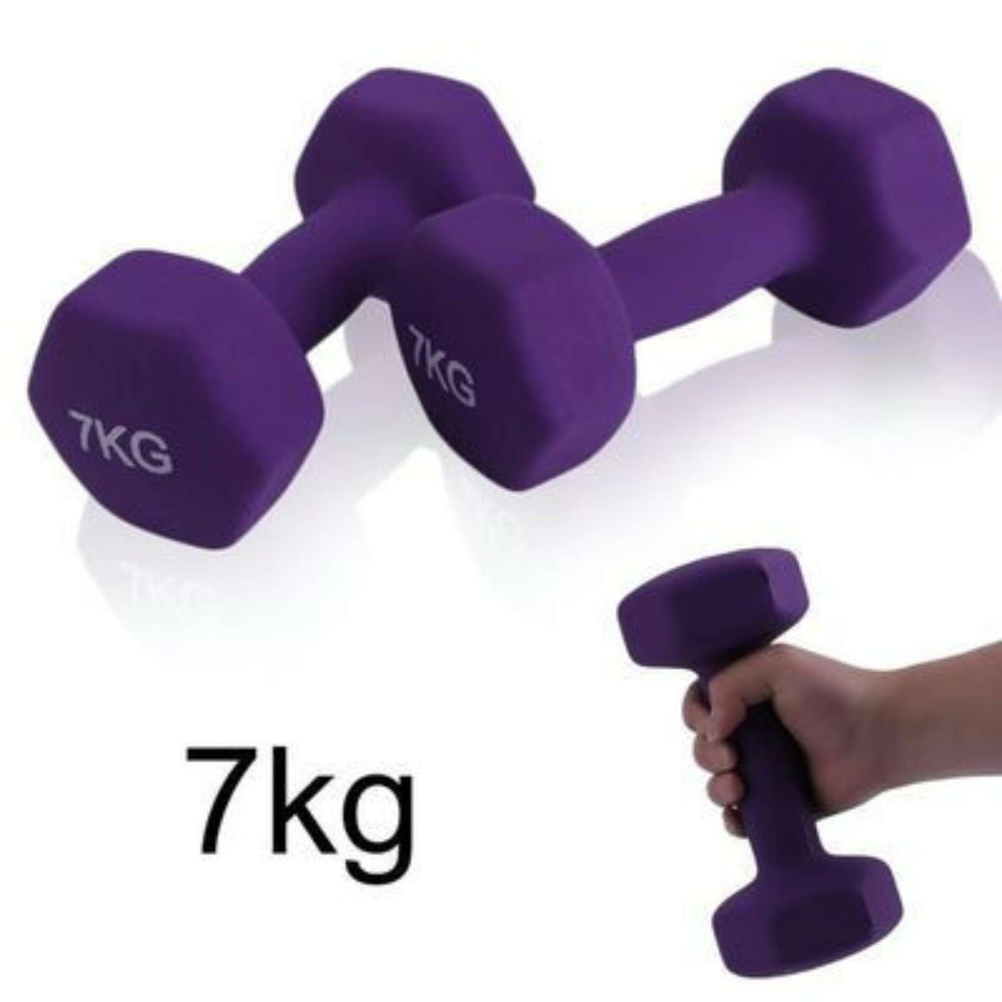 Haltères Biceps en Vinyle 7 kg — Paire