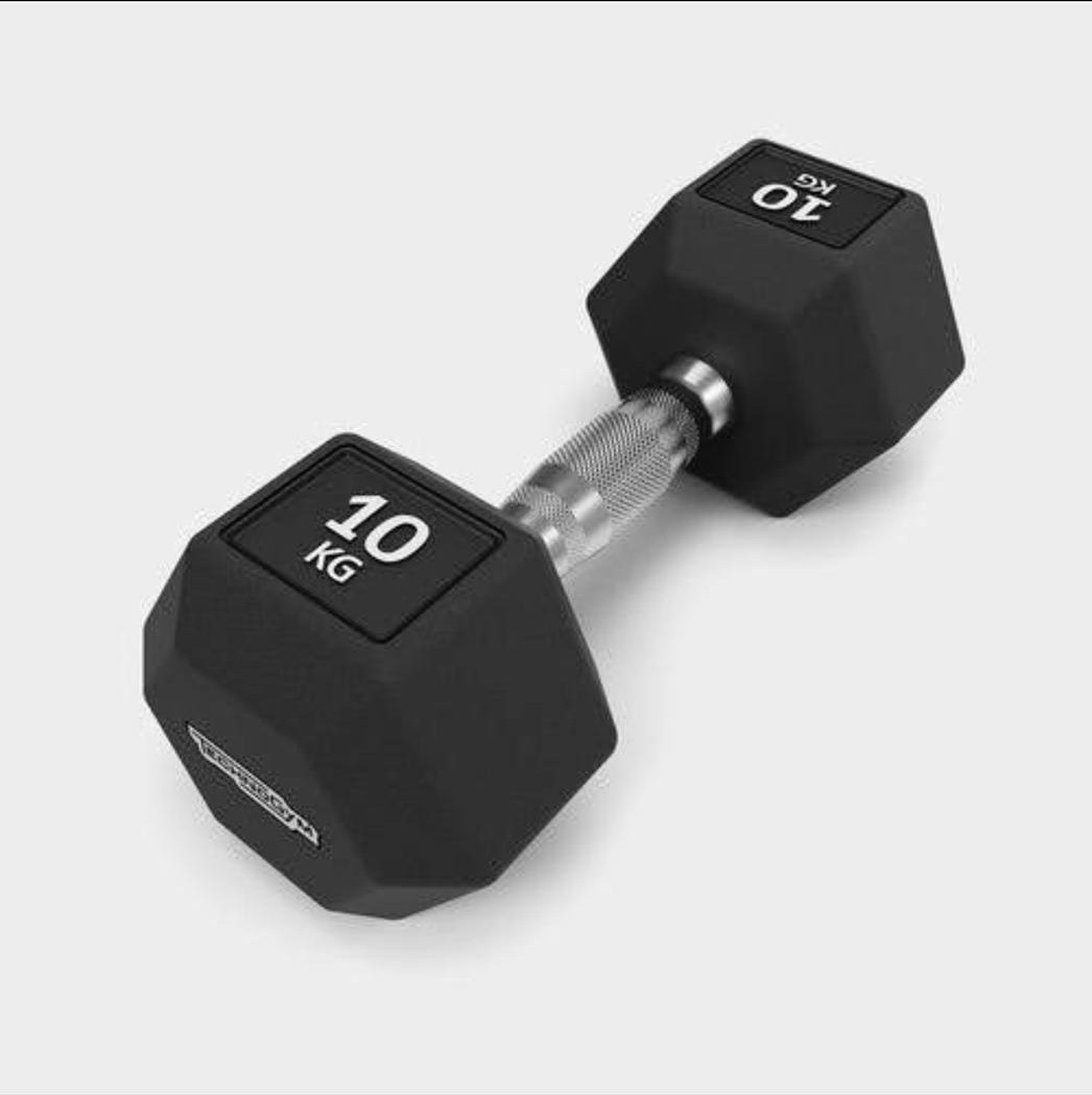 Haltères Biceps Hexagonaux 10 kg — Paire