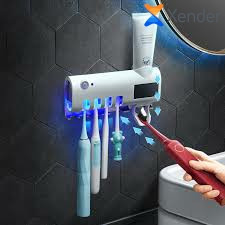 Porte-brosse à dent et patte dentifrice désinfection intelligente UV