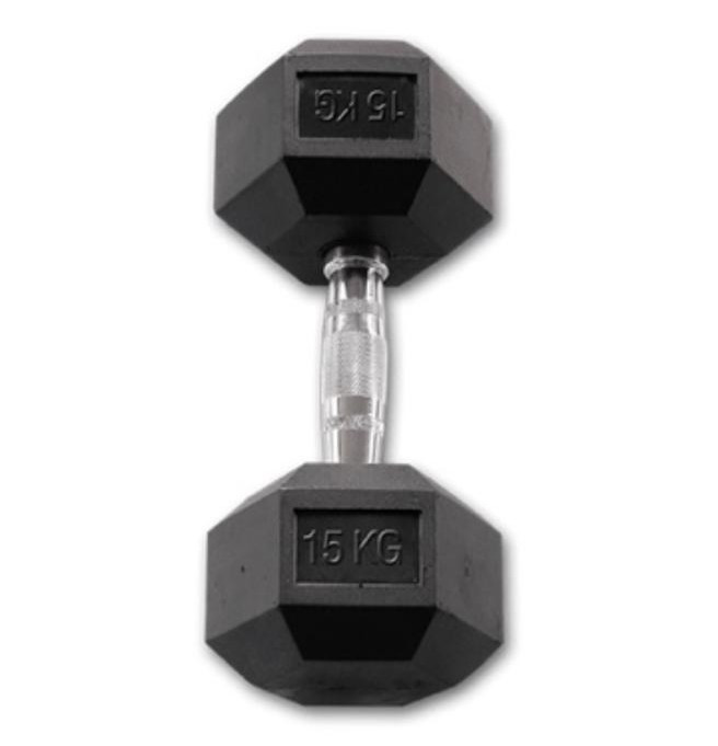 Haltères Biceps Hexagonaux 15 kg — Paire