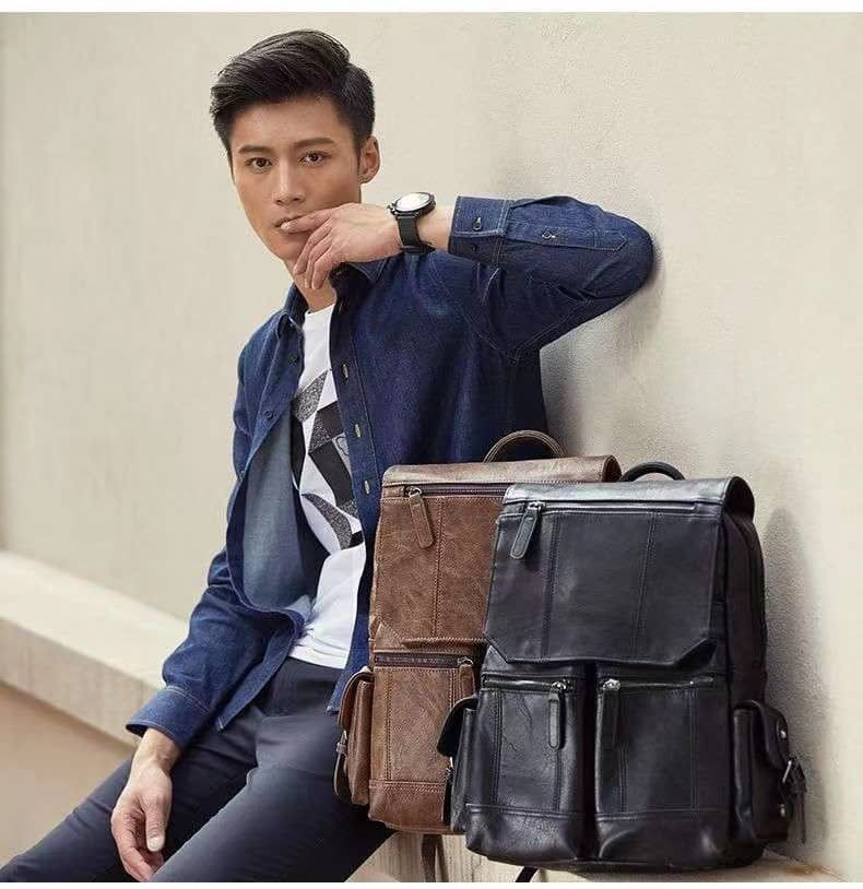 Sac À Dos en cuir PU Urbain Elegant - Sac Pour Ordinateur - Réf. 003