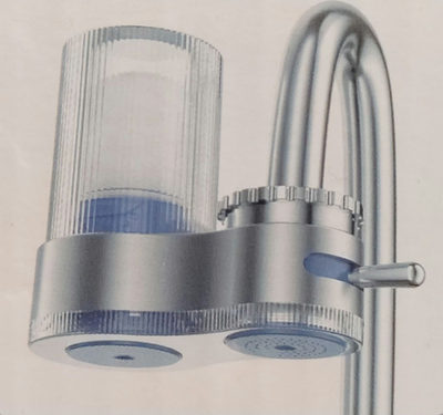 Purificateur d'eau pour robinet gris métallisé