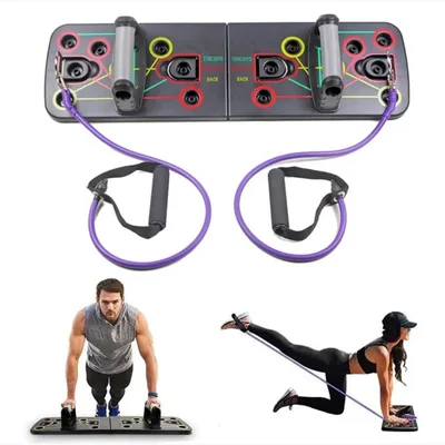 Planche à pompes avec cordes élastiques