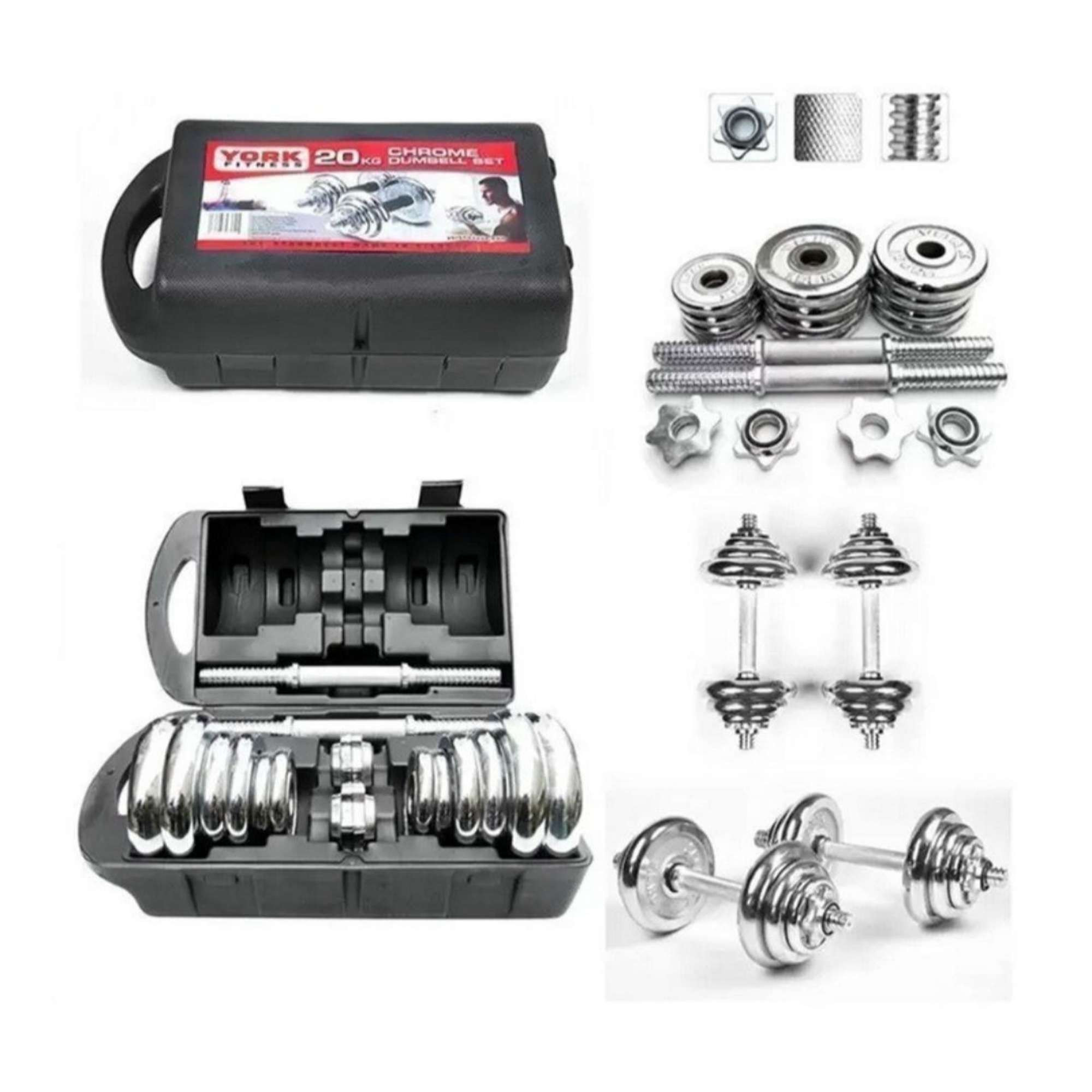 Valise Kit haltères ensemble biceps de 15kg , 20kg ou 30kg