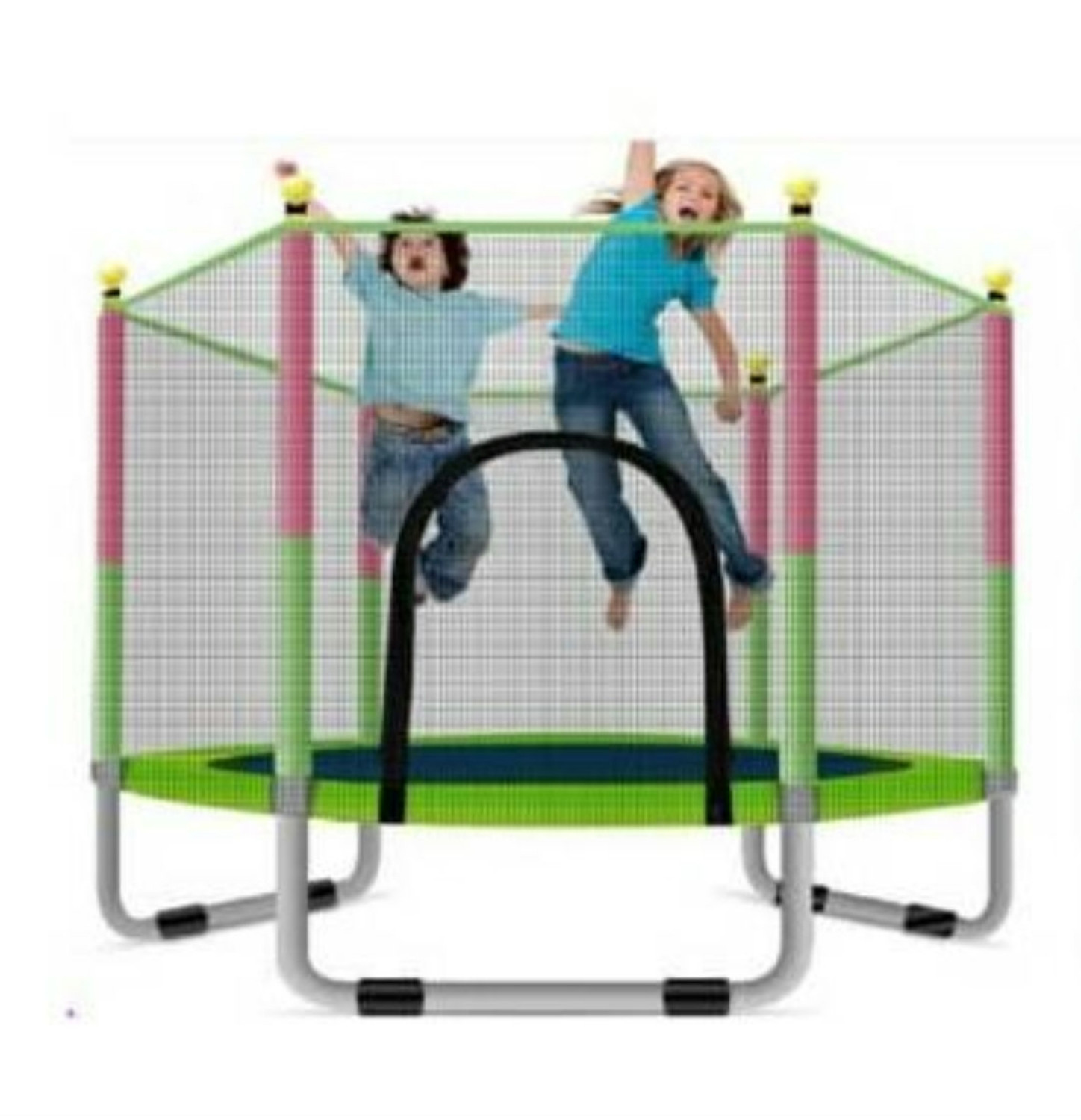 Trampoline avec filet de sécurité