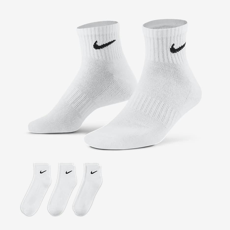 Pack de 3 Paires de Chaussettes courtes NIKE blanches SX-25