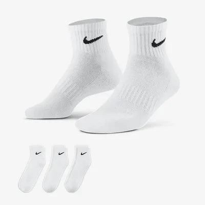 Pack de 3 Paires de Chaussettes courtes NIKE blanches SX-25