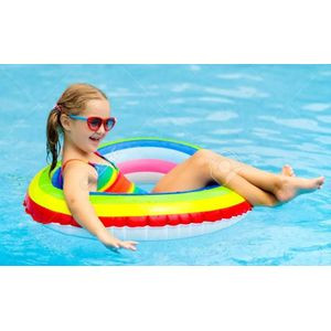 Bouée gonflable de natation – anneau coloré pour enfants et adultes