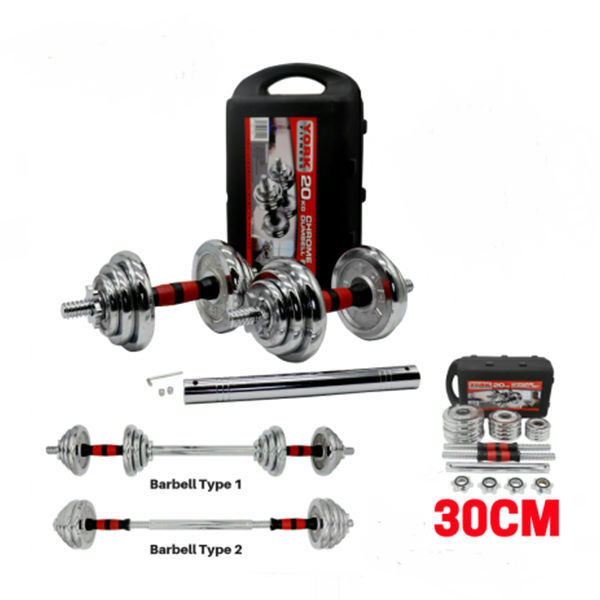 Valise d'altères biceps avec barre en fer _ 20kg 