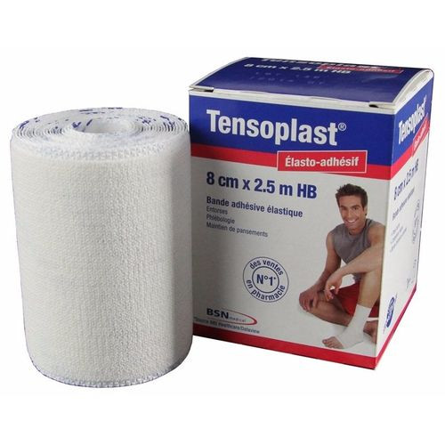 Bande adhésive kinésio élastique Tensoplast – 8 cm × 2,5 m HB