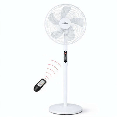 Ventilateur sur pied Global Air blanc avec télécommande
