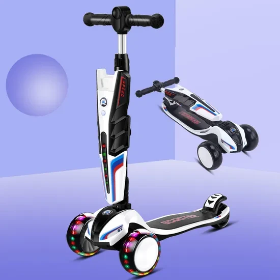 Trottinette manuelle 3-8ans pour enfant – design sportif et évolutif