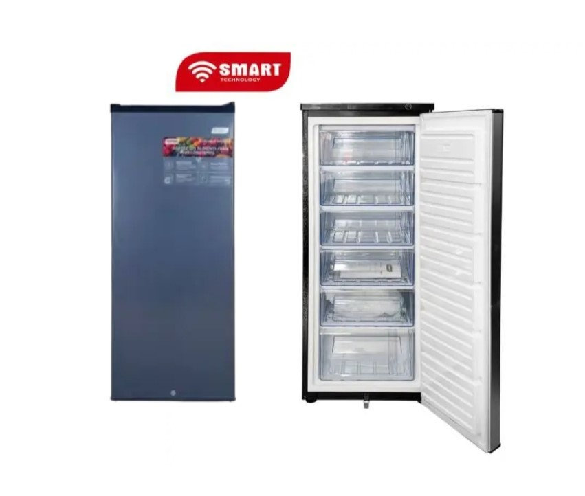 Congélateur Smart Technology vertical 6 tiroirs 170 litres gris STCD-345F