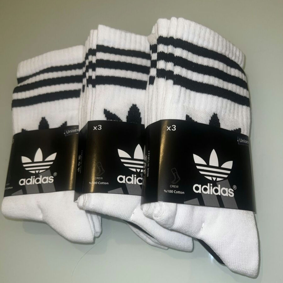 Pack de 2 Paires de Chaussettes mi-montantes ADIDAS blanches SX-20