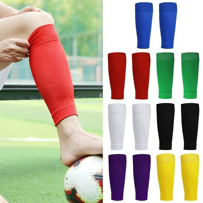 Pack football chaussettes antidérapantes, manchons de jambe et protège-tibias