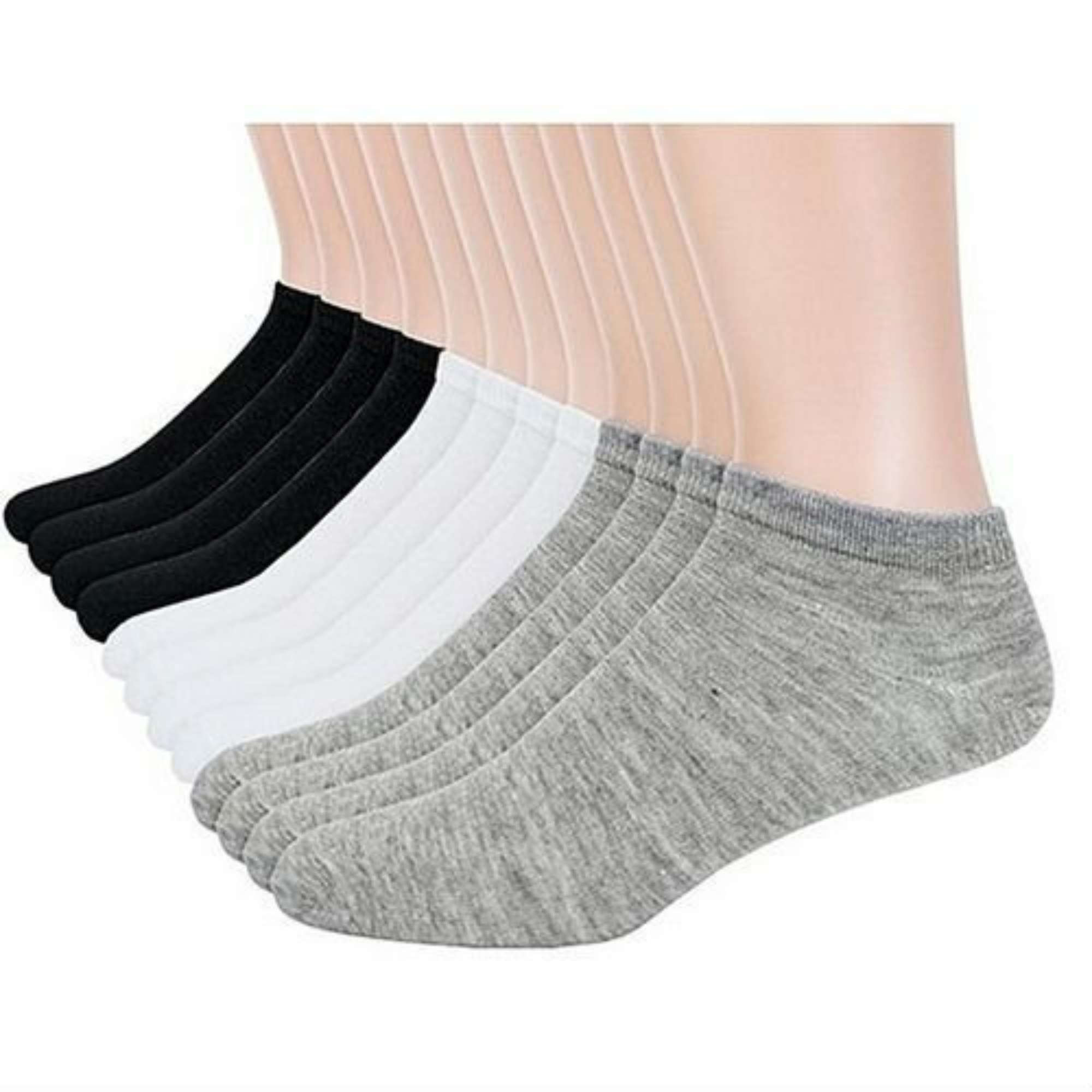 Pack de 6 paires de Chaussettes courte (Noir-blanc-gris)