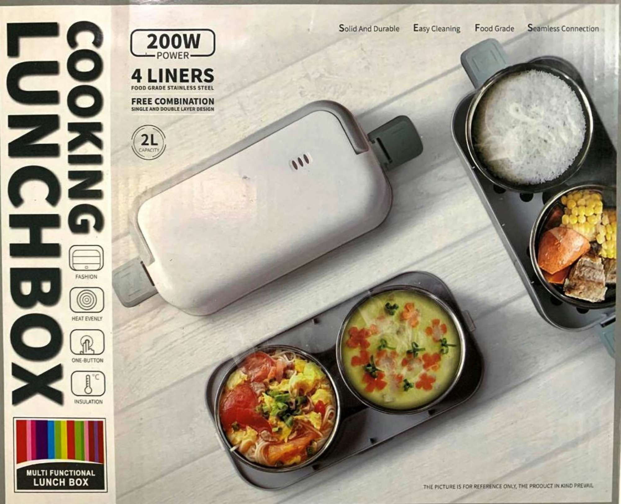Lunch-box de cuisson électrique 4 boxes 2lt, 200W