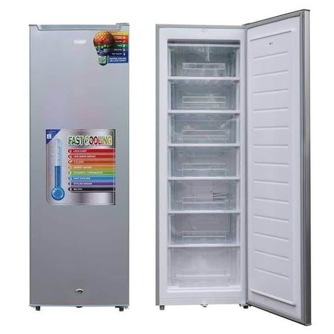Congélateur vertical Smart Technology 7 tiroirs 244 litres gris STCD350K