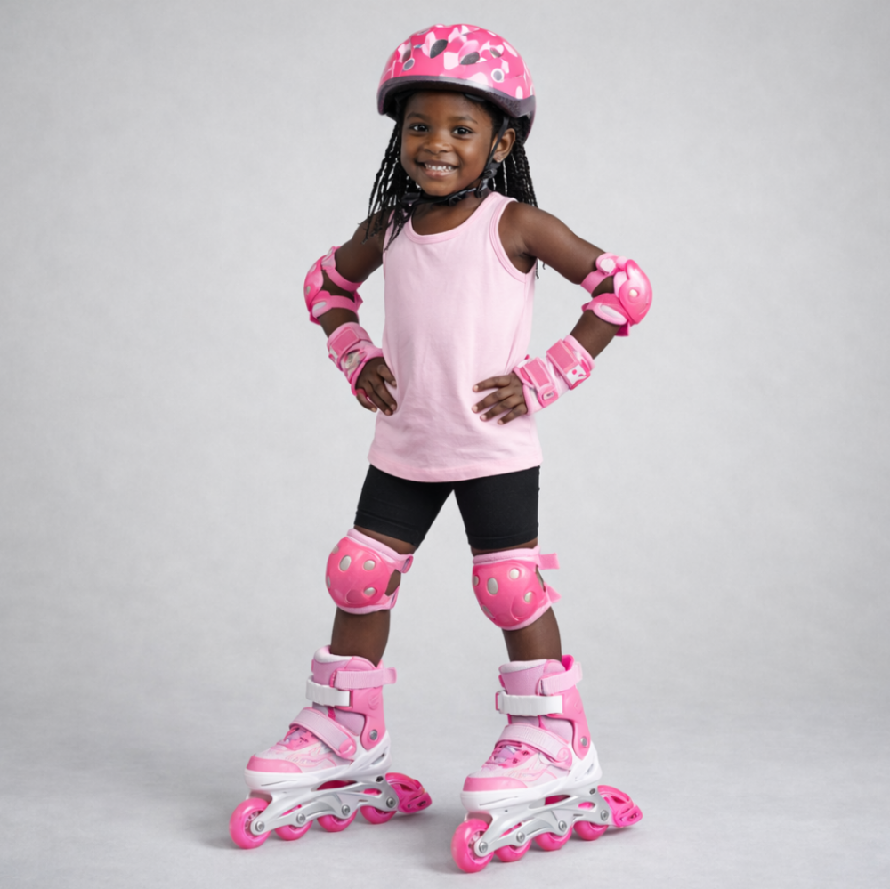 Ensemble complet roller enfant de 5 à 12ans – avec protections et casque