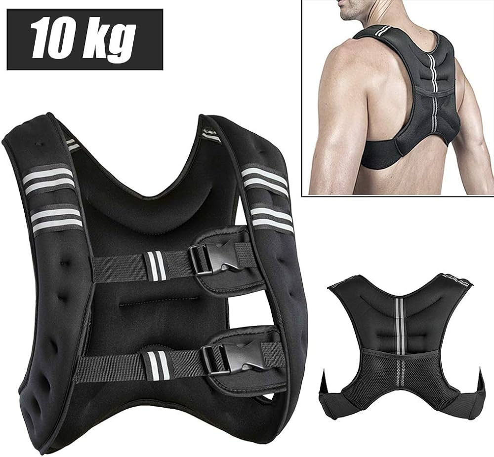 Gilet de poids ajustable Max charge 10kg Exercices d'entraînement