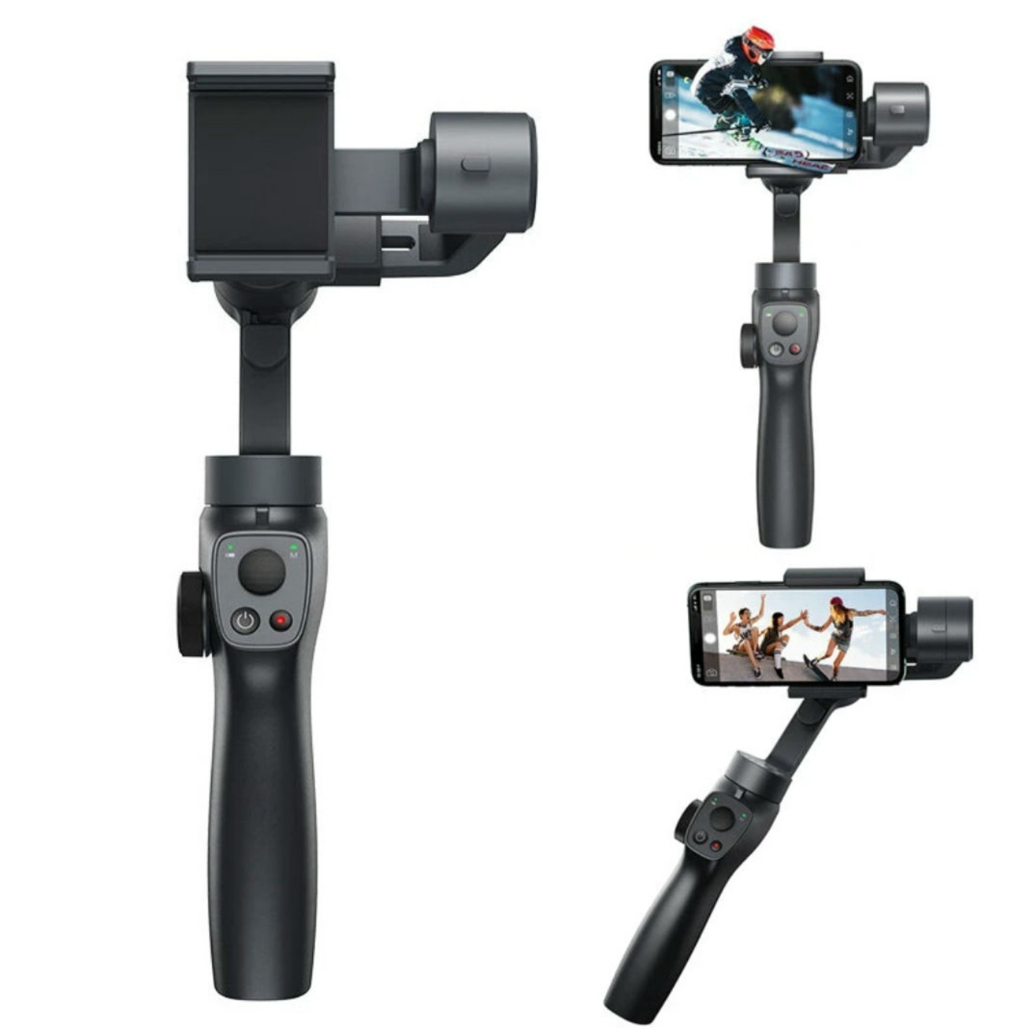 Stabilisateur de caméra à cardan 3 axes portatif, pour smartphone