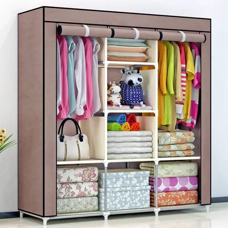 Armoire de rangement en penderie 3 battants