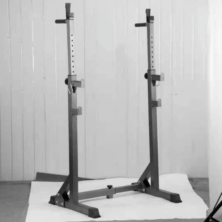 Support haltères pour Banc de Musculation réglable avec poignées Dip
