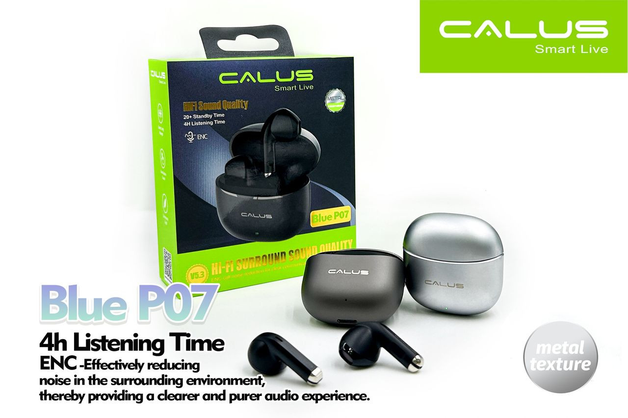 CALUS Ecouteurs Blue P07 V5.3 - Android / Ios - Qualité Garantie - Noir