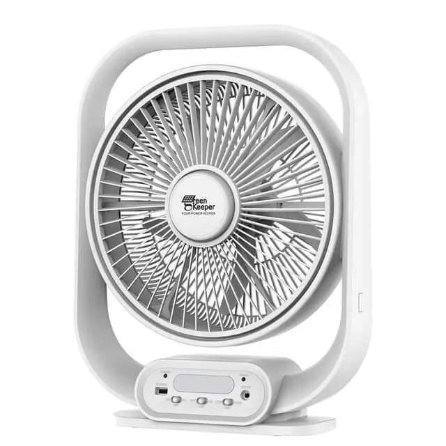VENTILATEUR RECHARGEABLE 12 POUCES GK-F1205 AVEC PANNEAUX SOLAIRE