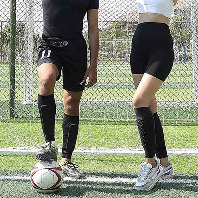 Manchons de mollet rembourrés de protection pour football et basket, la paire