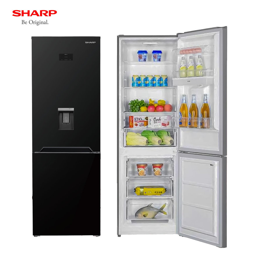 Réfrigérateur combiné Sharp 3 tiroirs noir SJ-BG415D