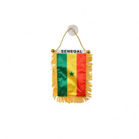 Drapeau décoratif du Sénégal – modèle à franges dorées