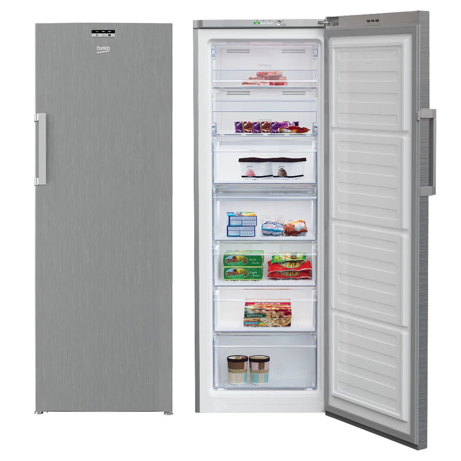Congélateur Beko vertical 7 tiroirs nofrost gris RFNE320L24X