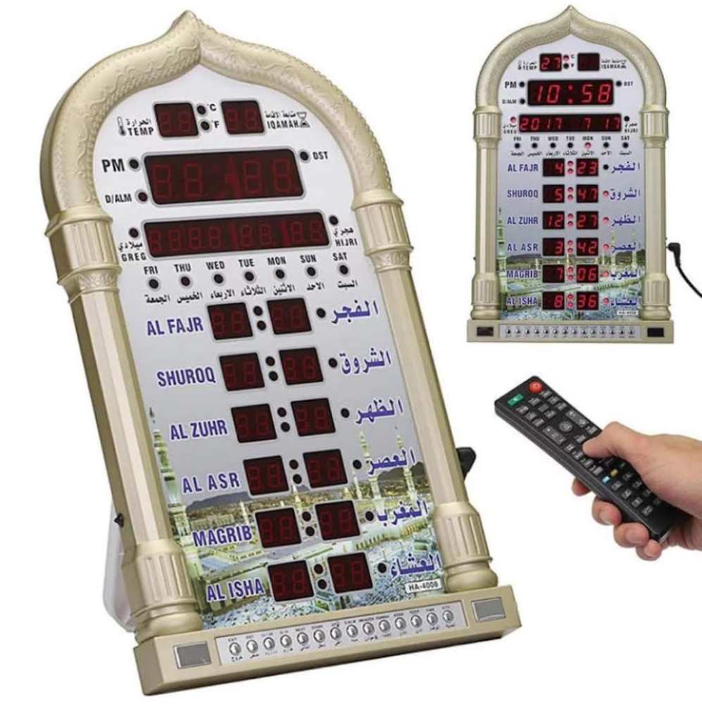 Horloge électronique de prières musulmanes – modèle HA‑4009