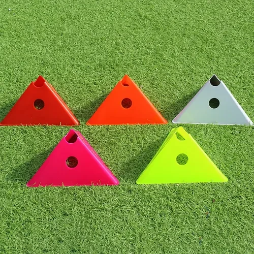 Cône triangulaire de marquage - Plot pyramide - Lot de 6