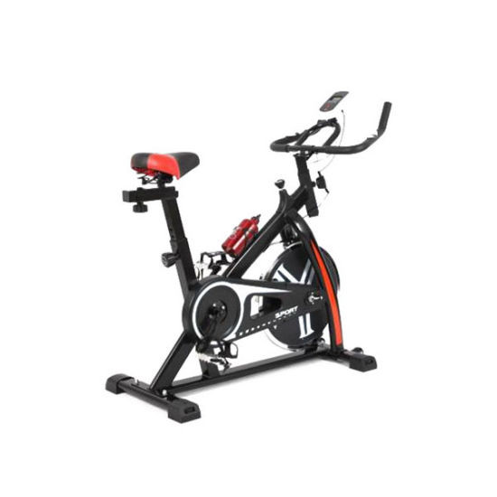 Vélo D'appartement Avec Capteurs De Pouls Noir Et Rouge