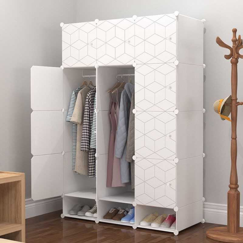 Armoire de rangement + chaussures - Plastique 3 Battants - Réf. 021