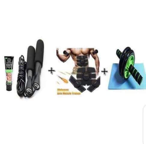 Package Gel minceur + Corde à sauter + EMS smart fitness + roue abdominale