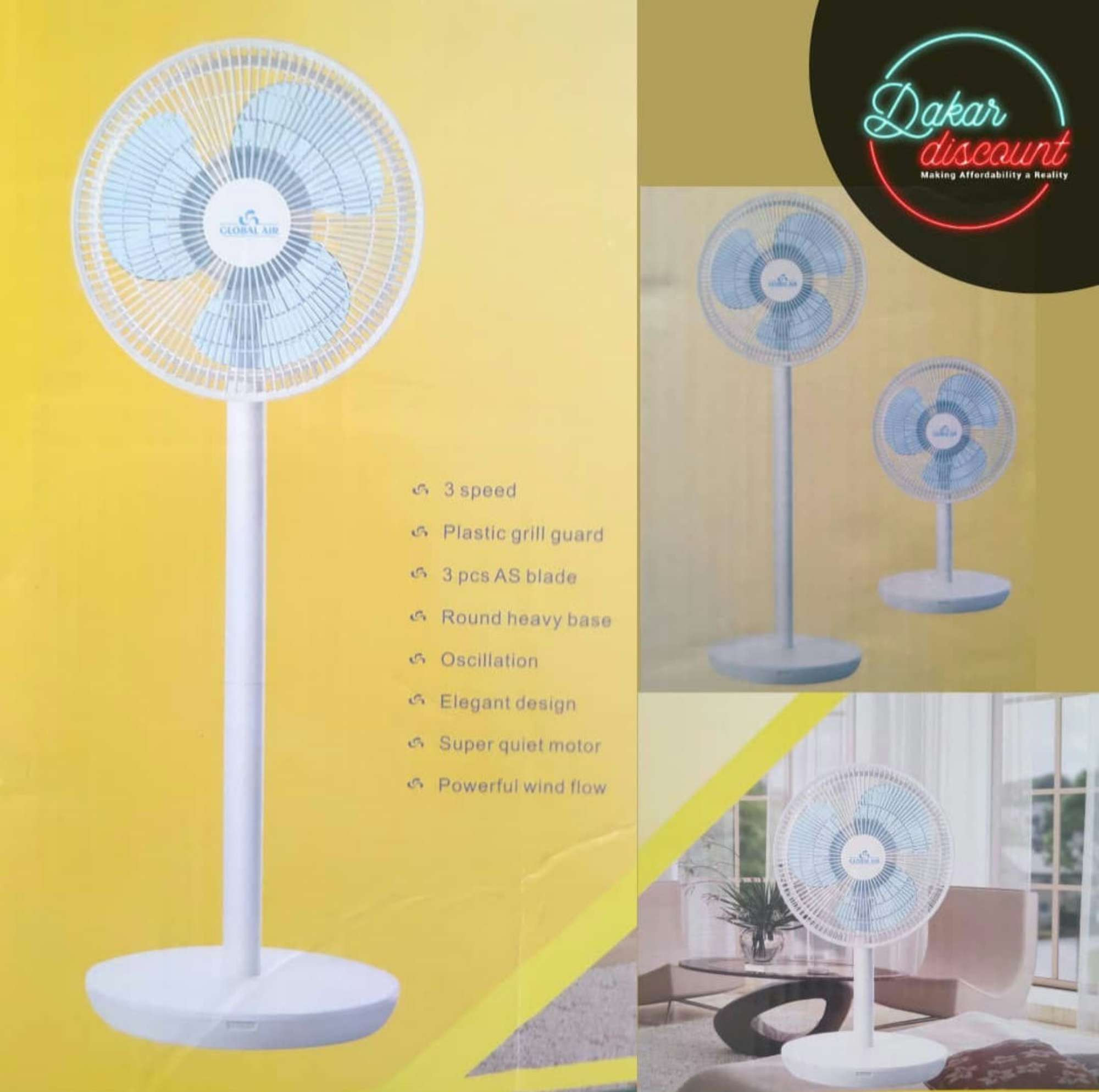 VENTILATEUR 30CM GLOBAL AIR