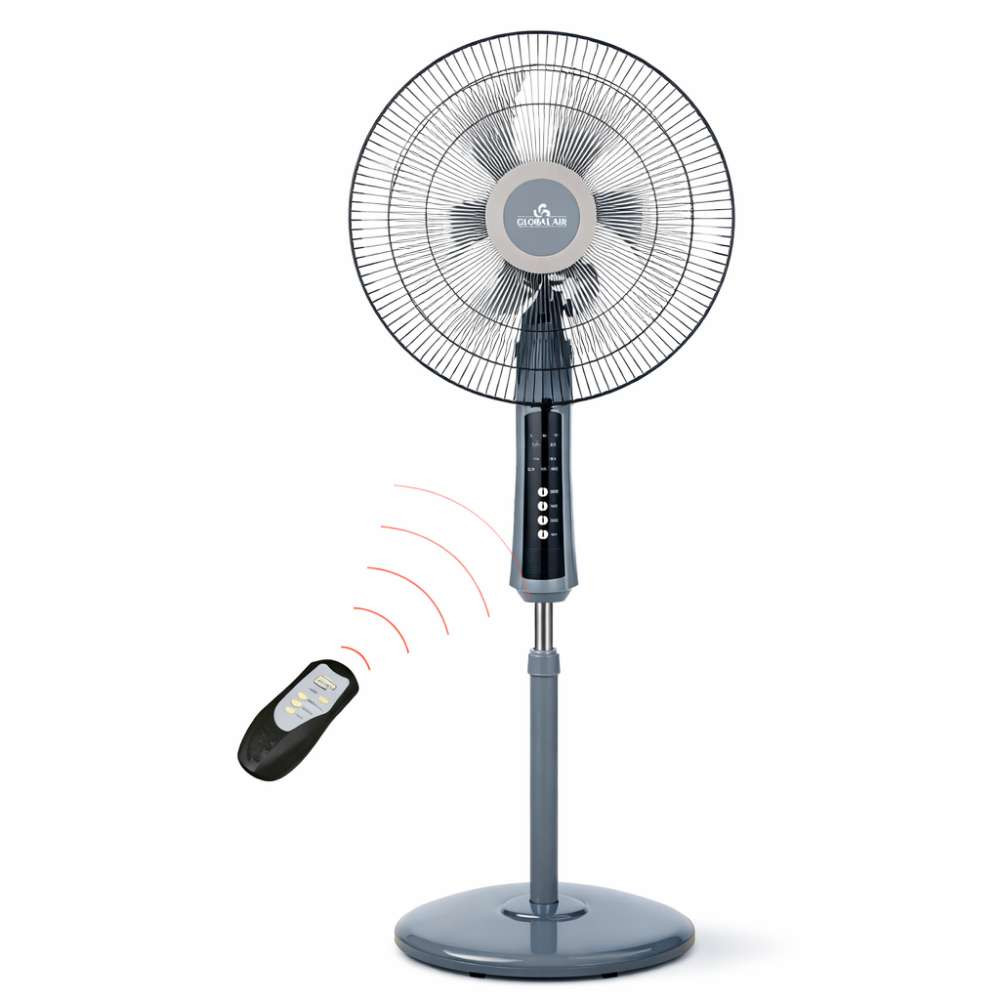 Ventilateur sur pied Global Air - télécommande, moteur puissant - design moderne