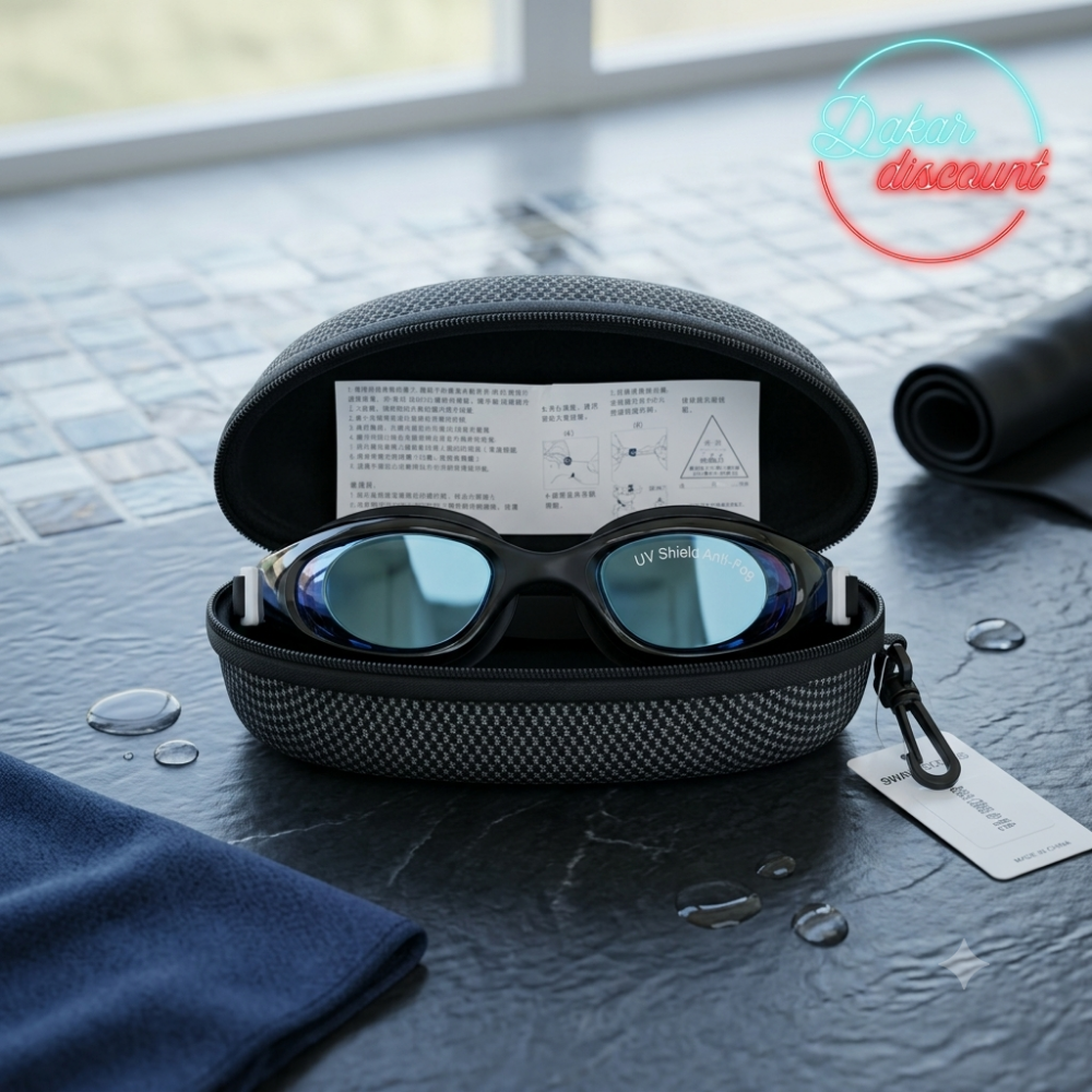 Lunettes de natation avec étui rigide
