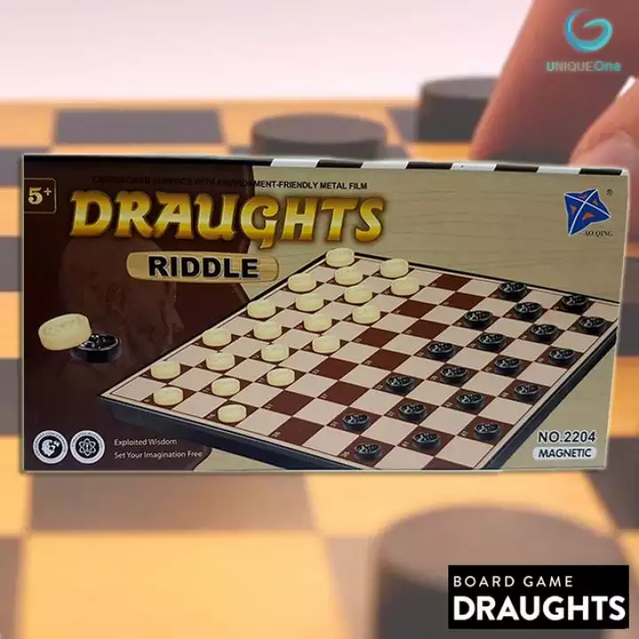 Jeu de dames magnétique 2 en 1 Portable Voyage Famille Enfants